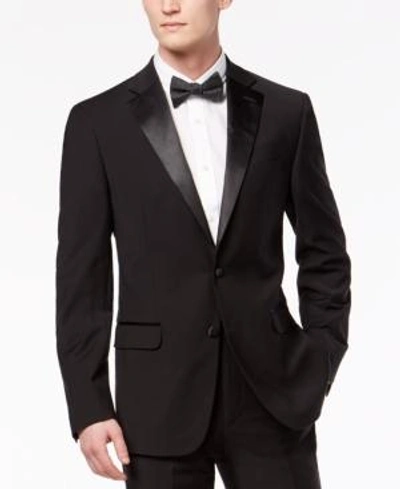 Shop Calvin Klein Men's X-fit Slim-fit Infinite Stretch Black Tuxedo Jacket