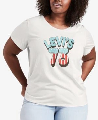 Shop Levi's Plus Size Cotton Graphic T-shirt In White