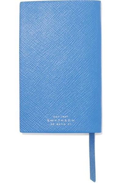 Shop Smythson Panama 2019 Textured-leather Diary In Blue