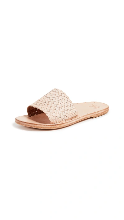Shop Beek Osprey Slide Sandals In Tan/nat