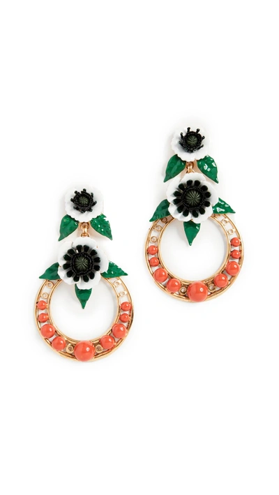 Shop Elizabeth Cole Odessa Earrings In Anemone White