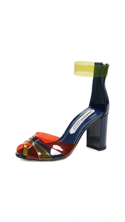 Shop Marskinryyppy Brite Sandals In Navy/multicolor