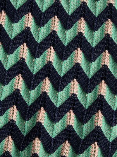 Shop M Missoni Zig Zag Sleeveless Knit Dress In Mint