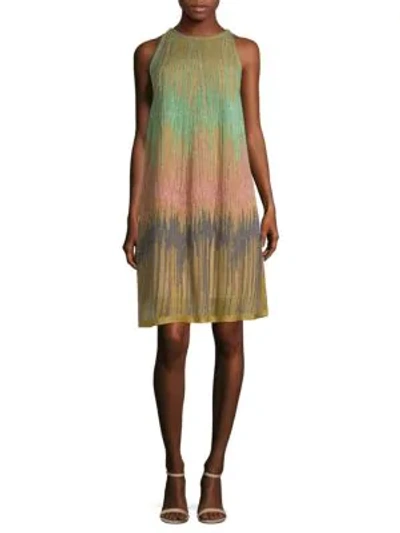 Shop M Missoni Devore Lurex Dress In Mint