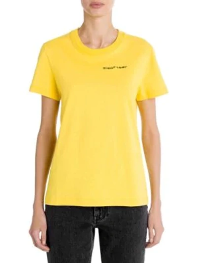 Shop Off-white Quotes Casual Tee In Yellow