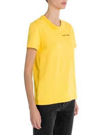 Shop Off-white Quotes Casual Tee In Yellow
