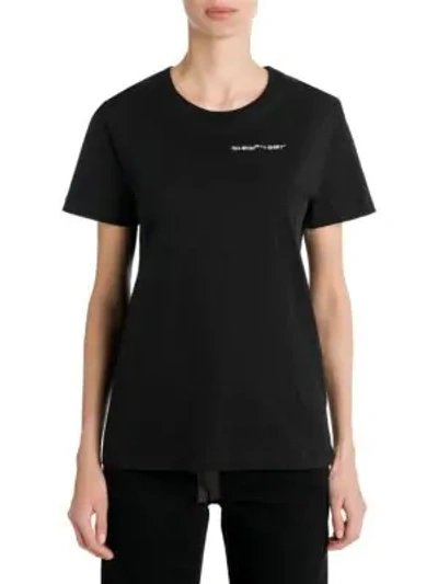 Shop Off-white Quotes Casual Tee In Black