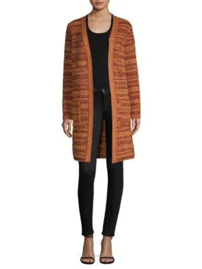 Shop M Missoni Open-front Jacket In Pink Gold