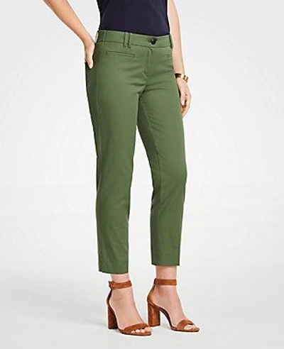 Shop Ann Taylor The Crop Pant - Curvy Fit In Soft Olive Grove