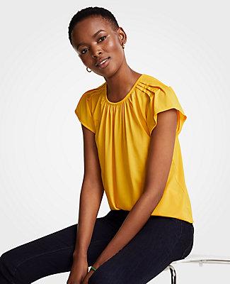ann taylor yellow top