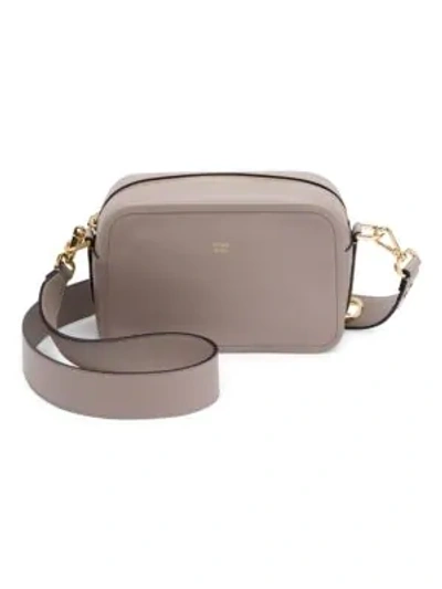 Shop Fendi Camera Leather Crossbody Bag In Dove