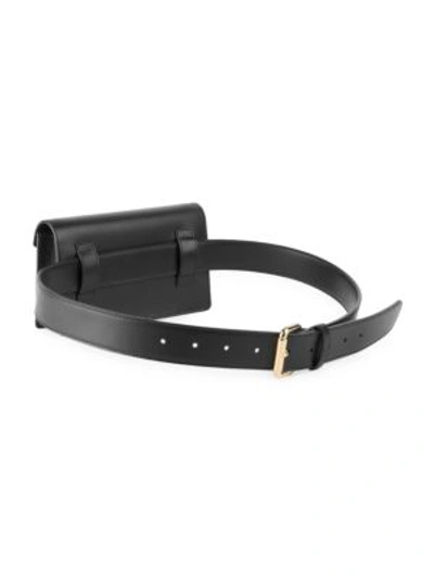 Shop Fendi Leather Belt Bag In Black