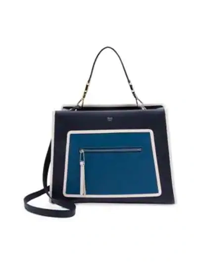 Shop Fendi Large Runaway Shoulder Bag In Blue
