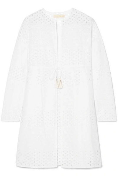 Shop Paloma Blue Cala Broderie Anglaise Cotton Kimono In White