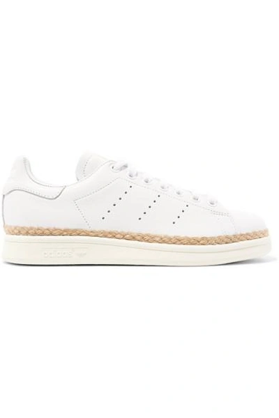 Adidas Originals Stan Smith Bold Rope-trimmed Leather Trainers White | ModeSens