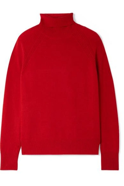 Shop Bottega Veneta Cashmere Turtleneck Sweater In Red