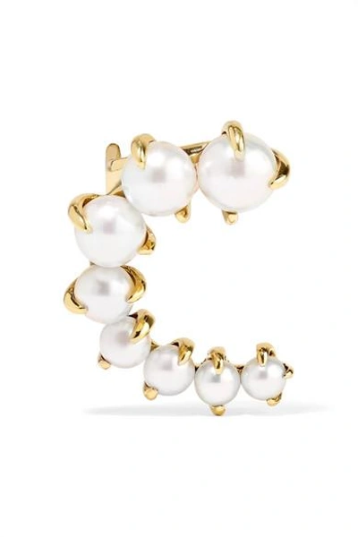 Shop Ana Khouri Marie 18-karat Gold Pearl Ear Cuff