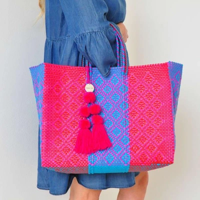 Shop Soi 55 Lolita Beach Bag / Rosa In Red