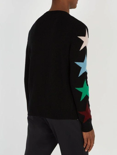 FALECTION 19FW PARIS ITALY FASHION PARTITION INTARSIA CREWNECK KNITWEAR  SWEATER From Kittyes, $126.91