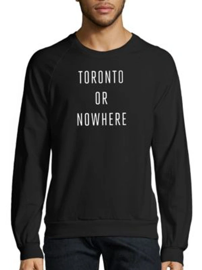 Shop Knowlita Toronto Or Nowhere Graphic Sweatshirt In Black White