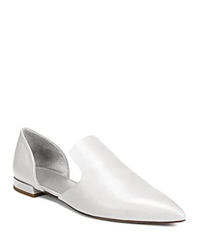 Shop Vince Women's Damris Calf Leather D'orsay Flats In Horchata