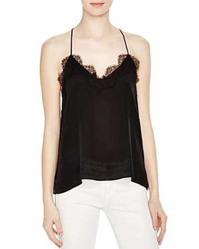 Shop Cami Nyc The Racer Silk Cami In Black
