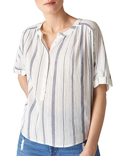 Shop Whistles Paula Striped Shirt In White/multi