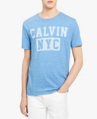 Shop Calvin Klein Jeans Est.1978 Men's Graphic-print T-shirt In Strong Blue Heather