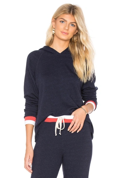 Shop Sundry Athletic Cropped Hoodie In Navy