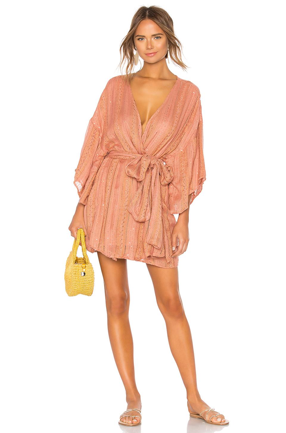 yellow cover up dress