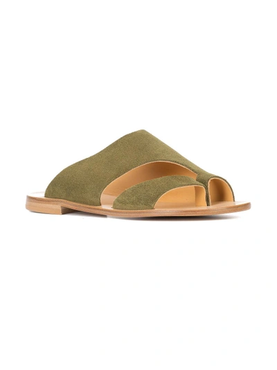 Shop Fabio Rusconi Cut Out Strap Sandals In Green