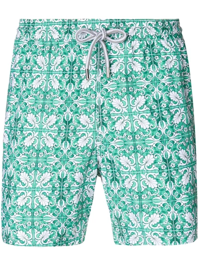 Shop Capricode Printed Swim Shorts - Green