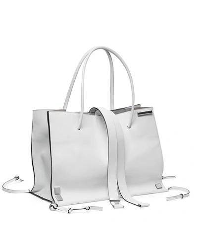 Shop Stuart Weitzman The Shopping Tote Large In Snow Leather