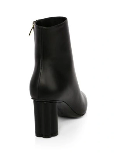 Shop Ferragamo Molfetta Leather Ankle Boots In Black