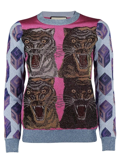 Shop Gucci Tiger Intarsia Sweater