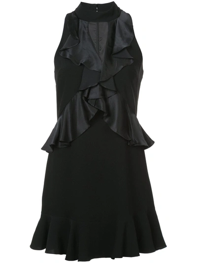 Shop Cinq À Sept Cinq A Sept Ruffle Trim Mini Dress - Black