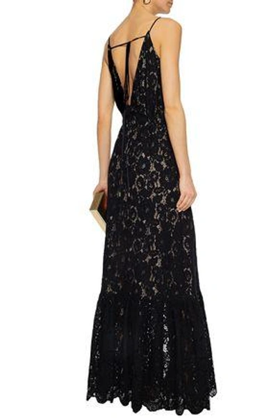 Shop Lanvin Woman Button-detailed Corded Lace Gown Black