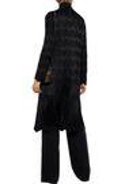 Shop Oscar De La Renta Woman Crocheted Silk Jacket Black