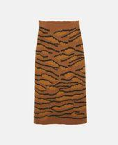 Shop Stella Mccartney Tiger Camouflage Skirt In Multicolor