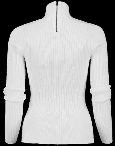Shop Michael Kors Ribbed Pullover In White