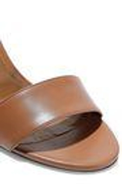 Shop Aquazzura Tahiti Leather Sandals In Light Brown