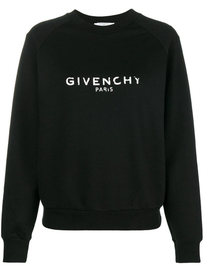 Shop Givenchy Sweatshirt Mit Logo-print In Black