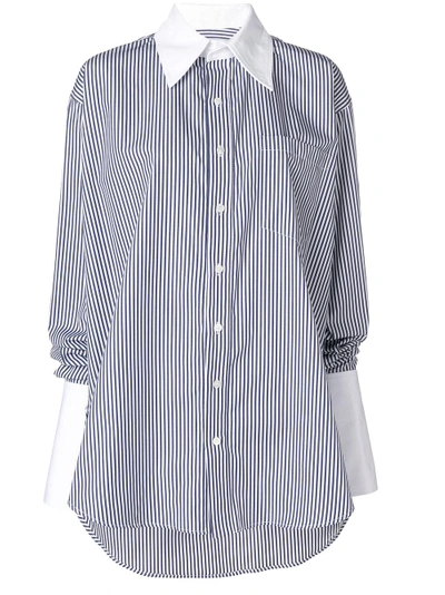Shop Matthew Adams Dolan Oversized Striped Shirt