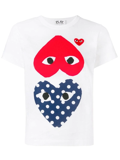 Shop Comme Des Garçons Play Heart Eyes T-shirt