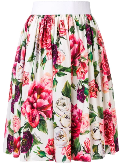 Shop Dolce & Gabbana Floral Full Skirt