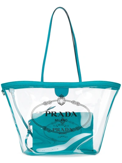 Shop Prada Logo Shopping Bag