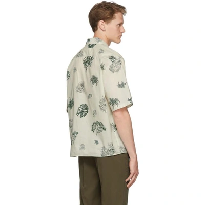 Shop Norse Projects Off-white And Green Carsten Print Shirt In Kit White