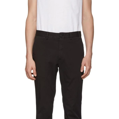 Shop Norse Projects Black Stretch Twill Aros Slim Trousers