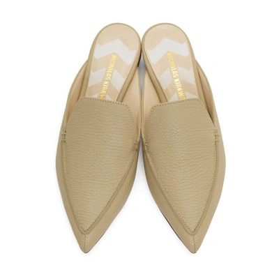 Shop Nicholas Kirkwood Taupe Beya Mules In Stone