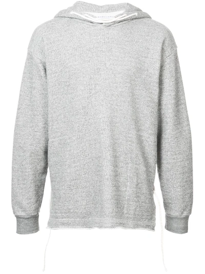 Shop Homecore Long-sleeve Fitted Hoodie In Grey